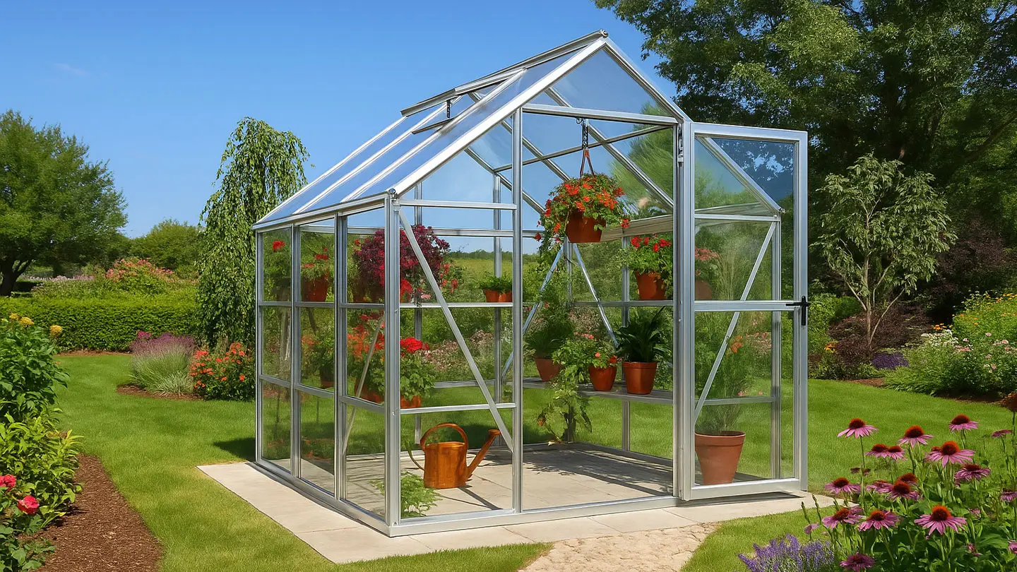 Sort aluminium drivhus