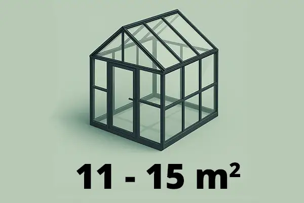 11-15 m2 drivhus