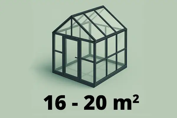 16-20 m2 drivhus