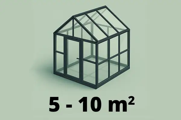 5-10 m2 drivhus