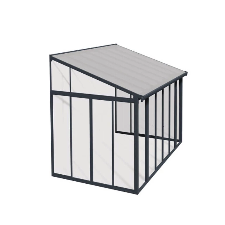 Udestue Sanremo 3,67 x 4,25 m - Grå | Drivhus-shop.dk | Udestue |