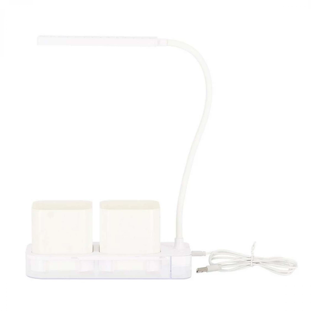 Kompakt Vækstlampe med 2 LED-Spots – Hvid Model med USB