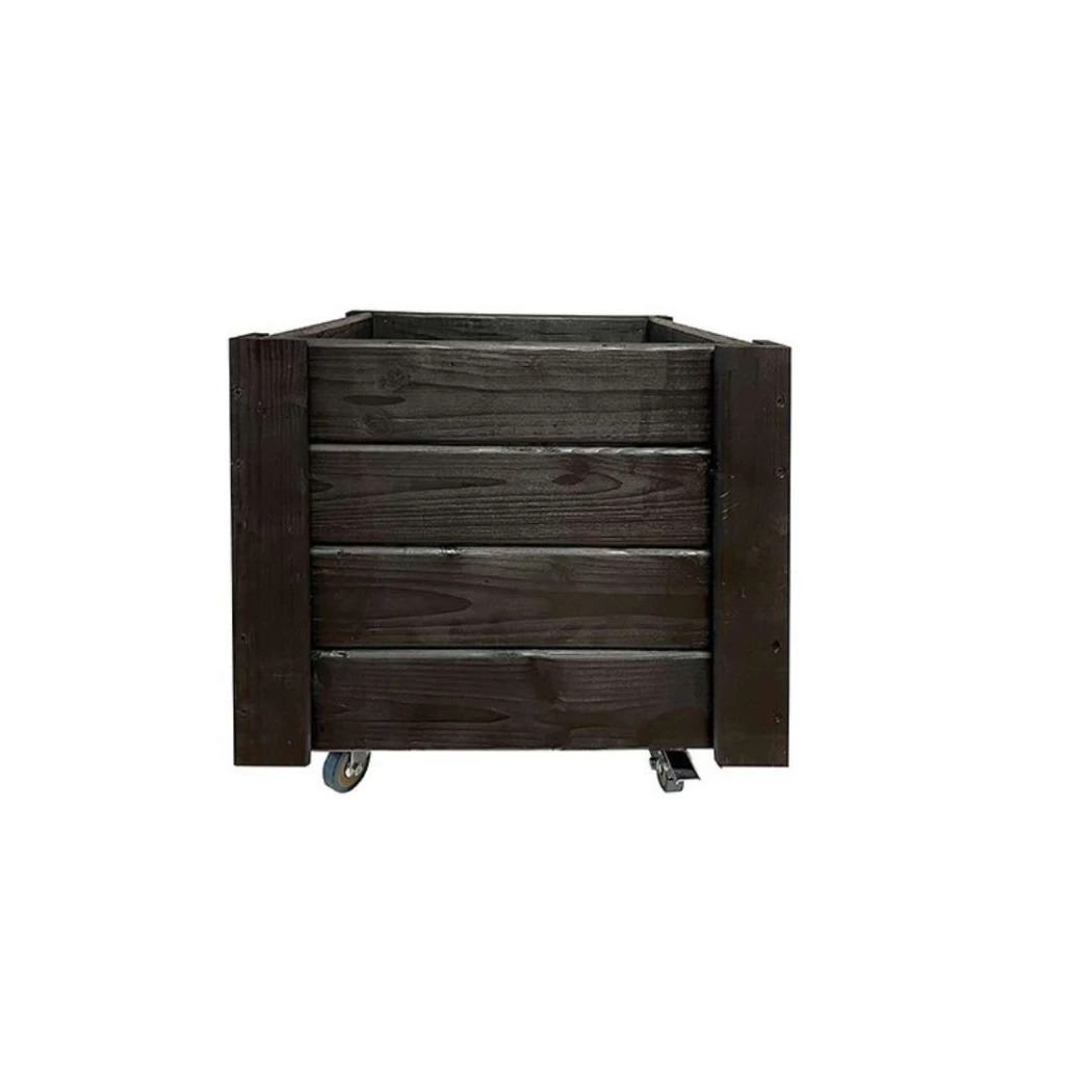 Plantekasse m/hjul sort | Drivhus-shop.dk | |