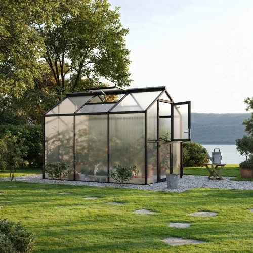 Greenhouse Galant III, only polycarbonate, anthracite-grey Greenhouse Galant III, only polycarbonate, anthracite-grey