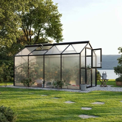 Greenhouse Galant IV, only polycarbonate, anthracite-grey Greenhouse Galant IV, only polycarbonate, anthracite-grey
