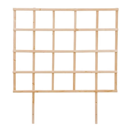 Højbed med espalier i naturlook – småt og funktionelt Højbed med integreret espalier i ubehandlet fyrretræ – perfekt til slyngplanter