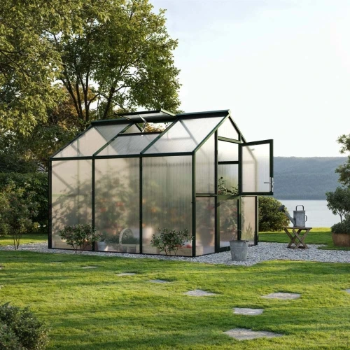 Greenhouse Novum III, only polycarbonate, fir green Greenhouse Novum III, only polycarbonate, fir green