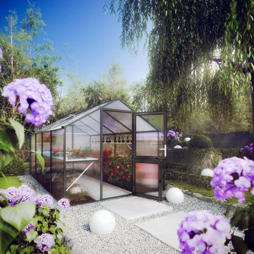 Greenhouse Rose IV, anthracite-grey Greenhouse Rose IV, anthracite-grey