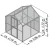 Greenhouse Galant II, only polycarbonate, anthracite-grey