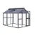 Greenhouse Galant III, 4 mm glass + polycarbonate, anthracite-grey