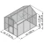 Greenhouse Galant III, 4 mm glass + polycarbonate, anthracite-grey