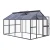 Greenhouse Novum IV, 4 mm glass + polycarbonate, anthracite-grey